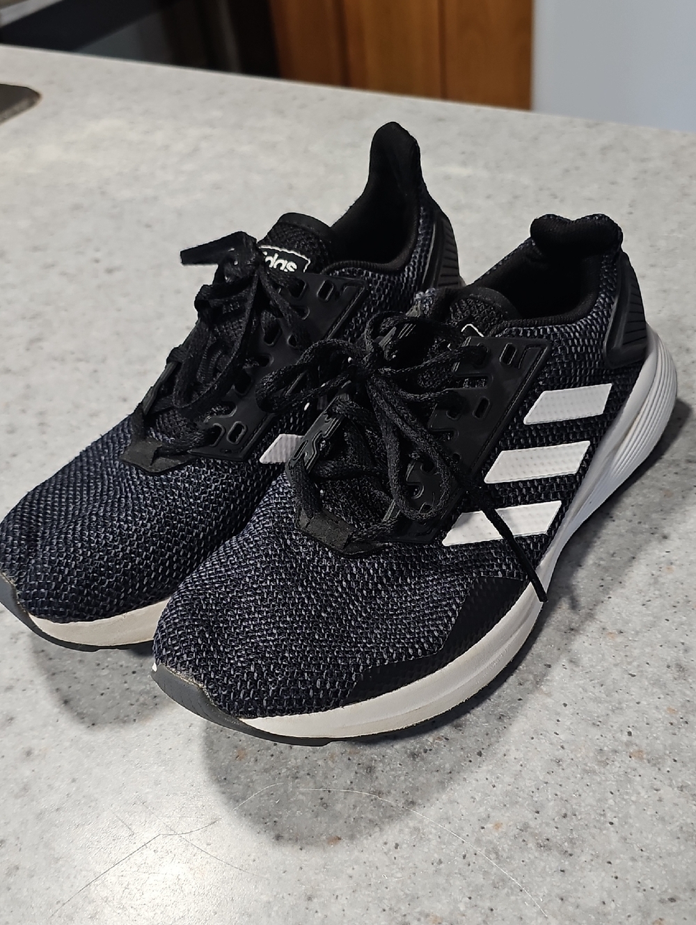 Adidas Black Size 8 Knit Running Shoes